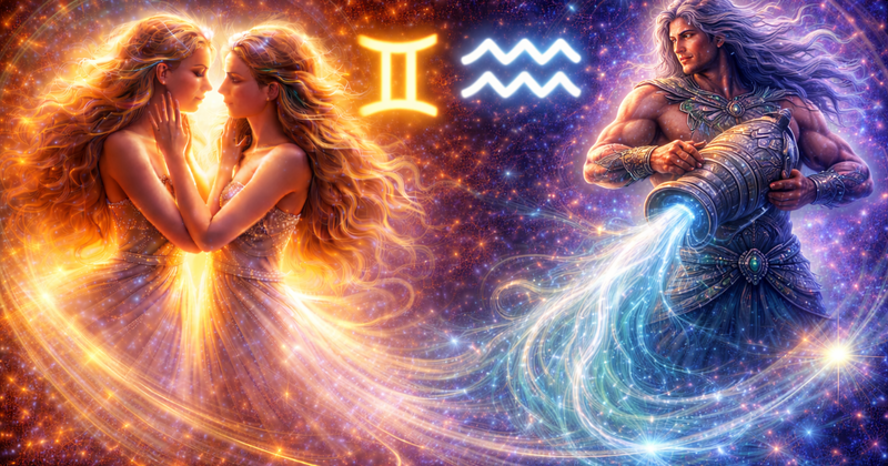 <p>When Gemini and Aquarius come together, the connection is electric, exciting, and full of shared curiosity. Gemini thrives on communication, ideas, and variety, while Aquarius thrives on innovation, originality, and independence. Both are air signs, which creates an effortless understanding, stimulating conversation, and a relationship that flows with freedom, mental engagement, and mutual inspiration.</p><p>Aquarius is ruled by <strong>Uranus</strong>, representing originality, innovation, and independence, while Gemini is ruled by <strong>Mercury</strong>, symbolizing communication, intellect, and adaptability. This pairing blends intellect with innovation, curiosity with creativity, and freedom with connection, making it one of the most dynamic and exciting air-air pairings.</p><p>So what happens when clever Gemini meets visionary Aquarius? Let’s explore love, communication, intimacy, trust, and long-term potential in this naturally harmonious pairing.</p><h3>Gemini–Aquarius Compatibility: Overall Dynamic</h3><p>Gemini and Aquarius share a natural rhythm, both thriving on mental stimulation, exploration, and curiosity. Their relationship is fast-paced, playful, and constantly evolving.</p><p><strong>Why this connection thrives:</strong></p><ul><li>Both value freedom, intellectual engagement, and curiosity</li><li>Shared love for ideas, innovation, and experimentation</li><li>Mutual fascination and admiration for each other’s minds</li><li>Effortless communication and shared social energy</li></ul><p><strong>Potential friction points:</strong></p><ul><li>Both may resist emotional depth at times</li><li>Overindependence can lead to periods of emotional distance</li><li>Shared restlessness may sometimes prevent long-term planning</li></ul><p>When both signs respect freedom while nurturing connection, this relationship becomes thrilling, innovative, and deeply rewarding.</p><h3>Gemini and Aquarius Love Compatibility</h3><p>Love between Gemini and Aquarius is playful, intellectually stimulating, and full of shared adventures.</p><p>Aquarius expresses love through vision, creativity, and freedom, while Gemini expresses love through wit, communication, and curiosity. Together, they form a bond that is adventurous, inspiring, and deeply connected on a mental level.</p><p><strong>What draws them together:</strong></p><ul><li>Shared enthusiasm for ideas, learning, and exploration</li><li>Mutual admiration for intelligence, originality, and creativity</li><li>Playfulness and curiosity that keeps the relationship exciting</li><li>Strong friendship foundation that supports romance</li></ul><p><strong>Love challenges:</strong></p><ul><li>Emotional intensity may sometimes feel missing</li><li>Both may prioritize freedom over emotional closeness</li><li>Misunderstandings can occur if communication isn’t aligned</li></ul><p>With understanding, mutual respect, and playful engagement, love flourishes into a bond that balances freedom and connection.</p><h3>Gemini–Aquarius Relationship Dynamics</h3><p>This pairing thrives when both partners celebrate each other’s independence, creativity, and intellect.</p><p>Gemini enjoys variety, adaptability, and conversation. Aquarius enjoys vision, originality, and freedom. Together, they create a partnership full of inspiration, experimentation, and shared growth.</p><p><strong>Healthy dynamics include:</strong></p><ul><li>Encouraging each other’s personal goals and ideas</li><li>Balancing shared adventures with individual pursuits</li><li>Supporting curiosity, creativity, and exploration</li><li>Using challenges as opportunities for learning and collaboration</li></ul><p>When both partners maintain respect, mental stimulation, and playfulness, the relationship flows naturally and joyfully.</p><h3>Gemini and Aquarius Sexual Compatibility</h3><p>Intimacy between Gemini and Aquarius is playful, exciting, and intellectually stimulating.</p><p>Aquarius brings innovation, creativity, and open-mindedness. Gemini brings curiosity, adaptability, and adventurous spirit. Together, the sexual connection is dynamic, experimental, and deeply engaging.</p><p><strong>Why intimacy works:</strong></p><ul><li>Strong mental and physical attraction</li><li>Shared curiosity and willingness to explore new experiences</li><li>Playful and adventurous energy that keeps desire alive</li><li>Emotional closeness supported by freedom and mutual respect</li></ul><p>Clear communication, experimentation, and a shared sense of adventure keep intimacy vibrant and satisfying.</p><h3>Gemini–Aquarius Communication Style</h3><p>Communication is the strongest asset of this pairing.</p><p>Gemini excels at witty, fast-paced, and versatile dialogue, while Aquarius communicates with vision, originality, and openness. Together, discussions are stimulating, inspiring, and filled with laughter and insight.</p><p><strong>Communication strengths:</strong></p><ul><li>Effortless intellectual connection and curiosity</li><li>Open, honest, and creative conversations</li><li>Shared interest in ideas, social causes, and exploration</li><li>Mutual understanding that fosters connection and respect</li></ul><p><strong>Potential challenges:</strong></p><ul><li>Overthinking or detachment may create minor friction</li><li>Emotional topics may require extra care and patience</li><li>Both may prioritize freedom, occasionally neglecting emotional closeness</li></ul><p>When they practice attentive listening and empathy, communication becomes effortless and deeply enriching.</p><h3>Trust and Emotional Security Between Gemini and Aquarius</h3><p>Trust forms naturally due to mutual respect for freedom, independence, and transparency.</p><p>Aquarius values honesty, vision, and individuality. Gemini values intellectual connection, adaptability, and honesty. Emotional security thrives when both partners balance freedom with attentiveness and openness.</p><p><strong>Trust grows when:</strong></p><ul><li>Gemini respects Aquarius’s individuality and need for independence</li><li>Aquarius honors Gemini’s curiosity and desire for engagement</li><li>Open, honest, and consistent communication is maintained</li><li>Both celebrate creativity, playfulness, and shared vision</li></ul><p>With patience and mutual respect, trust develops into a secure, liberating, and stimulating foundation.</p><h3>Gemini and Aquarius Marriage Compatibility</h3><p>Marriage between Gemini and Aquarius can be vibrant, intellectual, and adventurous.</p><p>Aquarius seeks freedom, creativity, and meaningful experiences. Gemini seeks intellectual stimulation, curiosity, and social engagement. Together, they can build a marriage full of exploration, inspiration, and deep friendship.</p><p><strong>This marriage thrives when:</strong></p><ul><li>Both partners encourage personal growth and individuality</li><li>Shared curiosity and intellectual engagement complement emotional connection</li><li>Freedom and commitment are balanced</li><li>Challenges are approached with curiosity, playfulness, and teamwork</li></ul><p>With mutual understanding, marriage becomes an exciting, evolving partnership filled with growth, laughter, and shared discovery.</p><h3>Gemini and Aquarius Compatibility Percentage</h3><p><strong>Overall compatibility: 90%</strong></p><p>This connection strengthens when both partners:</p><ul><li>Celebrate freedom while nurturing emotional connection</li><li>Communicate openly and consistently</li><li>Share adventures, ideas, and learning experiences</li><li>Balance independence with mutual attention</li></ul><h3>Can Gemini and Aquarius Really Make It Work?</h3><p>Absolutely — naturally, effortlessly, and joyfully.</p><p>When Gemini embraces Aquarius’s originality and vision, and Aquarius appreciates Gemini’s wit and adaptability, this pairing becomes a deeply stimulating, harmonious, and inspiring relationship.</p><h3>Final Thoughts on Gemini and Aquarius Compatibility</h3><p>Gemini and Aquarius compatibility is dynamic, innovative, and intellectually exciting. Together, they form a bond full of curiosity, friendship, playfulness, and shared exploration.</p><p>When air meets air with mutual respect, creativity, and freedom, this relationship becomes one of the most harmonious, adventurous, and rewarding connections in the zodiac.</p><p>Learn more about Aquarius Love and Gemini Love and Relationships here: <a href="https://astroscope.net/en/horoscope/aquarius/love"><strong style="text-decoration: underline;">Aquarius Love Horoscope</strong></a> and <a href="https://astroscope.net/en/horoscope/gemini/love"><strong style="text-decoration: underline;">Gemini Love Horoscope</strong></a>.</p>