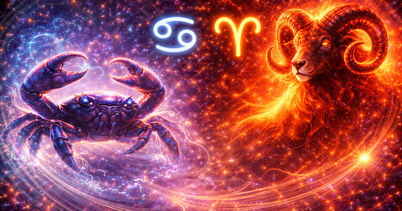 <p>When Cancer and Aries connect, the contrast is striking yet magnetic. Aries moves forward with energy and decisiveness, while Cancer navigates life through intuition and emotional awareness. One seeks adventure and action, the other security and comfort. Together, fire and water create sparks — sometimes thrilling, sometimes challenging, but always transformative.</p><p>Aries is ruled by <strong>Mars</strong>, symbolizing drive, courage, and initiative. Cancer is ruled by the <strong>Moon</strong>, representing emotions, nurturing, and instinct. When these two meet, attraction is not just about passion; it’s about learning to balance action with care, boldness with sensitivity.</p><p>Let’s explore love, relationship dynamics, intimacy, communication, trust, and long-term potential for this compelling pairing.</p><h3>Cancer–Aries Compatibility: Overall Dynamic</h3><p>A Cancer–Aries relationship combines energy with empathy, drive with sensitivity.</p><p><strong>What draws them together:</strong></p><ul><li>Aries brings courage, enthusiasm, and spontaneity</li><li>Cancer brings emotional depth, care, and intuition</li><li>Both value loyalty, trust, and meaningful connection</li><li>Physical and emotional chemistry is strong</li></ul><p><strong>Challenges they may face:</strong></p><ul><li>Aries may push forward too quickly, leaving Cancer feeling overlooked</li><li>Cancer may withdraw when feeling vulnerable or unprotected</li><li>Differences in approach can create tension between impulsiveness and caution</li></ul><p>When both partners respect each other’s tempo and approach, this pairing encourages growth — Aries learns patience, Cancer embraces courage.</p><h3>Cancer and Aries Love Compatibility</h3><p>Love between Cancer and Aries blends passion with tenderness.</p><p>Aries expresses desire openly and energetically, while Cancer approaches love with care, emotional intuition, and the need for security. Their attraction is a mix of excitement and emotional resonance.</p><p><strong>Why they fall for each other:</strong></p><ul><li>Aries admires Cancer’s nurturing, loyalty, and sensitivity</li><li>Cancer is drawn to Aries’ boldness, confidence, and passion</li><li>Mutual appreciation of loyalty and commitment</li><li>Love feels meaningful, transformative, and deeply felt</li></ul><p><strong>Where love can feel tricky:</strong></p><ul><li>Aries may see Cancer as overly cautious or moody</li><li>Cancer may see Aries as impulsive or insensitive</li><li>Misunderstandings can occur when emotional needs clash with spontaneous action</li></ul><p>With patience, compromise, and empathy, love becomes stable, passionate, and fulfilling.</p><h3>Relationship Dynamics of Cancer and Aries</h3><p>This pairing thrives when each partner respects the other’s natural tendencies and finds balance.</p><p><strong>Healthy dynamics include:</strong></p><ul><li>Openly expressing emotional and practical needs</li><li>Allowing room for independence while maintaining closeness</li><li>Encouraging and supporting each other’s ambitions</li><li>Balancing action with reflection</li></ul><p>Tension arises when Aries moves too fast or Cancer retreats into protection. The key is understanding, flexibility, and compromise.</p><h3>Cancer and Aries Sexual Compatibility</h3><p>Intimacy combines energy, passion, and emotional connection.</p><p>Aries brings excitement, confidence, and assertiveness. Cancer brings tenderness, sensuality, and emotional presence.</p><p><strong>Why intimacy feels powerful:</strong></p><ul><li>Aries ignites desire, Cancer sustains emotional connection</li><li>Mutual care enhances physical and emotional satisfaction</li><li>Strong chemistry fuels both adventure and security</li><li>Shared vulnerability deepens trust and passion</li></ul><p>When both are attentive and present, intimacy becomes thrilling, comforting, and deeply bonding.</p><h3>Communication Between Cancer and Aries</h3><p>Effective communication requires patience, attentiveness, and emotional awareness.</p><p>Aries communicates directly and sometimes bluntly, while Cancer reads between the lines and speaks through emotions.</p><p><strong>What works well:</strong></p><ul><li>Clear, calm expression of needs</li><li>Active listening and reassurance</li><li>Patience for emotional processing and reflection</li></ul><p><strong>What can cause tension:</strong></p><ul><li>Aries rushing discussions or decisions</li><li>Cancer withdrawing when feeling overwhelmed</li><li>Misinterpretation of intentions due to differences in expression</li></ul><p>Learning to balance directness with empathy ensures smooth communication and mutual understanding.</p><h3>Trust and Emotional Security</h3><p>Trust grows when both partners honor honesty, consistency, and emotional openness.</p><p>Cancer needs reassurance, care, and consistency. Aries needs honesty, loyalty, and freedom to act.</p><p><strong>Trust is strongest when:</strong></p><ul><li>Promises are kept and actions match words</li><li>Emotional transparency is maintained</li><li>Independence is respected alongside closeness</li><li>Mutual respect and loyalty are continuous</li></ul><p>Breaking trust can be challenging for Cancer, making open dialogue and reassurance essential.</p><h3>Marriage and Long-Term Potential</h3><p>Marriage between Cancer and Aries can be deeply satisfying when both commit to understanding and compromise.</p><p><strong>This union thrives when:</strong></p><ul><li>Mutual support and emotional care are prioritized</li><li>Shared goals are balanced with individual needs</li><li>Action and sensitivity complement each other</li><li>Appreciation for each other’s strengths is maintained</li></ul><p>Aries provides momentum and courage, while Cancer builds the emotional foundation. Together, they can create a meaningful and lasting partnership.</p><h3>Cancer and Aries Compatibility Percentage</h3><p><strong>Overall compatibility: 72%</strong></p><p>The relationship strengthens when both partners:</p><ul><li>Respect each other’s pace and natural rhythms</li><li>Balance independence with emotional closeness</li><li>Embrace differences as opportunities for growth</li></ul><h3>Can Cancer and Aries Make It Work?</h3><p>Yes — with patience, empathy, and compromise.</p><p>When Aries tempers impulsiveness to honor Cancer’s emotional needs, and Cancer embraces Aries’ energy with trust, the pairing becomes deeply rewarding, passionate, and transformative.</p><h3>Final Thoughts on Cancer and Aries Compatibility</h3><p>Cancer and Aries compatibility is a balance of contrasts — courage meeting care, fire meeting water. The relationship can be unpredictable, yet emotionally rich, loyal, and passionate.</p><p>When action meets intuition and boldness meets nurturing, this connection creates a partnership built on trust, respect, and shared growth.</p><p>Learn more about <a href="https://astroscope.net/en/horoscope/aries/love"><strong style="text-decoration: underline;">Aries</strong></a> and <a href="https://astroscope.net/en/horoscope/cancer/love"><strong style="text-decoration: underline;">Cancer</strong></a><strong> </strong>Love and Relationships<strong>.</strong></p>