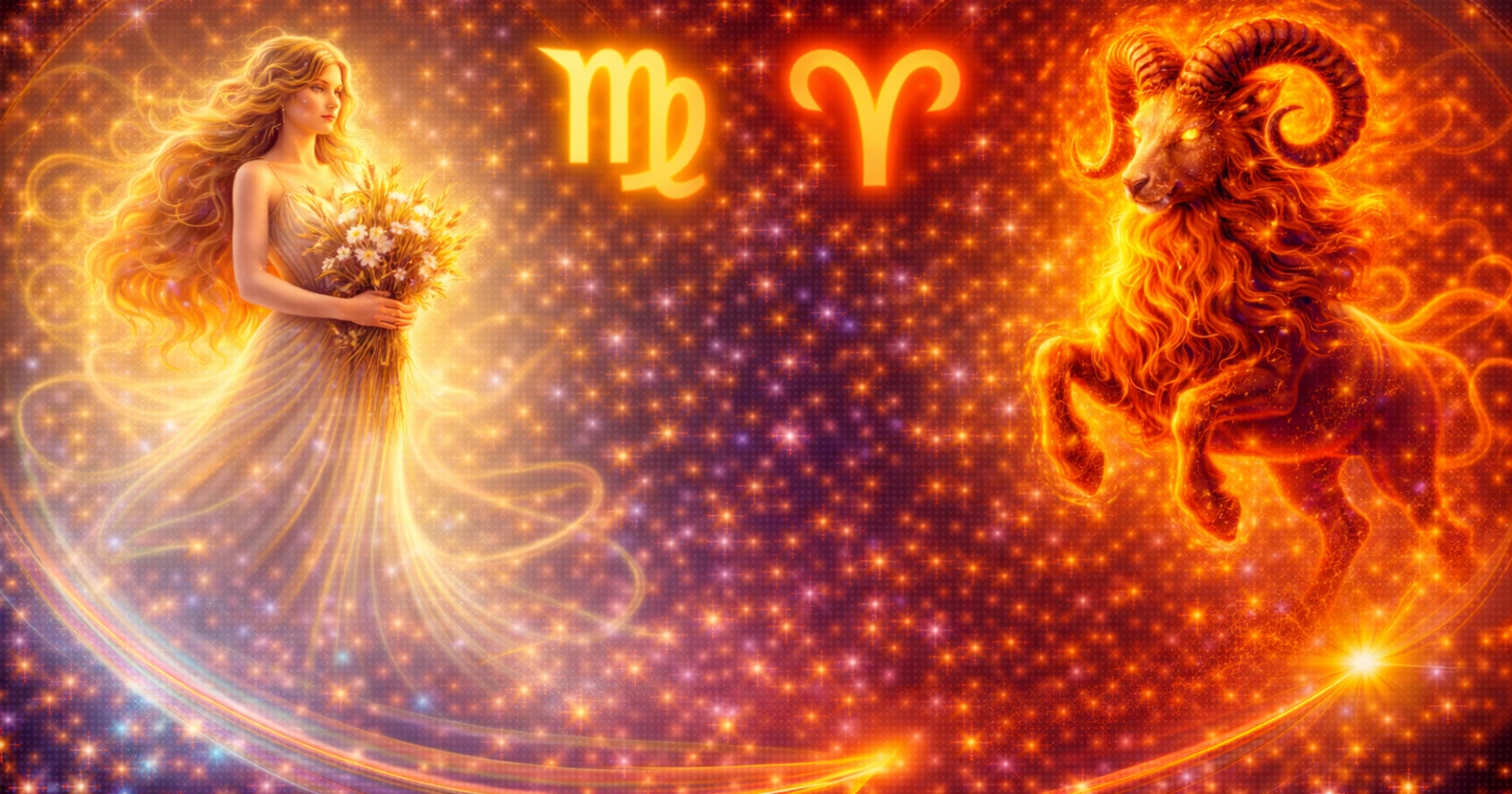 <p>When Virgo and Aries come together, the connection is immediately intriguing. Aries is bold, adventurous, and impulsive, always ready to dive headfirst into life’s experiences. Virgo, on the other hand, is thoughtful, methodical, and detail-oriented, carefully analyzing every step before moving forward. At first, these differences may seem like opposites, but they can form a unique balance, where fire meets earth, creating a relationship that grows steadily and meaningfully over time.</p><p>Aries is ruled by <strong>Mars</strong>, the planet of courage, action, and drive, while Virgo is guided by <strong>Mercury</strong>, the planet of communication, intellect, and precision. When these two energies combine, their bond thrives on mutual learning, respect, and the ability to complement each other’s strengths. Aries inspires Virgo to embrace spontaneity, and Virgo teaches Aries the value of patience and planning.</p><h3>The Overall Vibe of Virgo and Aries</h3><p>Virgo and Aries navigate relationships at very different rhythms. Aries moves quickly, driven by excitement and bold initiative, whereas Virgo moves with care, ensuring every decision is thoughtful and practical. This dynamic can spark occasional friction, but it also lays the foundation for harmony when both partners honor each other’s approach.</p><p>Aries brings energy, adventure, and risk-taking, encouraging Virgo to explore new experiences. Virgo contributes organization, stability, and careful judgment, helping Aries channel their energy effectively. Over time, what begins as mutual fascination often grows into deep admiration, trust, and respect. Together, they can build a connection that is <strong>balanced, engaging, and deeply fulfilling</strong>.</p><h3>Love Between Virgo and Aries</h3><p>Love in this pairing is steady, patient, and quietly passionate. Aries tends to fall fast, expressing feelings boldly and openly, while Virgo approaches love with caution, needing time to trust and fully commit. This difference in pace can sometimes create tension, but it also allows each partner to bring something valuable to the relationship.</p><p>Virgo admires Aries’ confidence, courage, and enthusiasm, while Aries is drawn to Virgo’s intelligence, reliability, and grounded nature. Both value honesty, loyalty, and emotional sincerity, avoiding unnecessary drama or games. When both partners respect each other’s rhythm, their love becomes a <strong>stable and rewarding partnership</strong> that grows deeper over time.</p><h3>Relationship Dynamics of Virgo and Aries</h3><p>This partnership works best when both individuals <strong>appreciate their differences</strong> rather than trying to change each other. Healthy dynamics include mutual respect, understanding decision-making styles, and providing emotional support while honoring personal space. Aries thrives with freedom and adventure, while Virgo feels secure with structure and predictability. Together, they can create a complementary balance that strengthens the relationship.</p><p>Tension may appear when Aries becomes too impulsive or Virgo overly critical. Compromise is key: Aries can practice patience, and Virgo can embrace flexibility. With awareness and effort, this relationship encourages <strong>growth, mutual respect, and shared accomplishments</strong>.</p><h3>Sexual Compatibility of Virgo and Aries</h3><p>Intimacy in this pairing blends boldness with subtlety. Aries brings passion, energy, and excitement, while Virgo contributes attentiveness, patience, and sensuality. Their physical connection flourishes when both respect each other’s pace, creating a bond that is both thrilling and enduring.</p><p>Aries ignites desire and spontaneity, while Virgo ensures the connection is meaningful, thoughtful, and emotionally fulfilling. The result is a <strong>deeply satisfying physical and emotional relationship</strong> built on trust, attention, and shared enjoyment.</p><h3>Communication Between Virgo and Aries</h3><p>Clear and open communication is essential for Virgo and Aries. Aries tends to be direct, expressive, and sometimes impulsive, while Virgo approaches conversation thoughtfully, analyzing and reflecting before responding.</p><p>The best interactions occur when both partners <strong>value listening as much as speaking</strong>. Misunderstandings can arise if Aries rushes ahead or Virgo overthinks situations. By balancing directness with patience, Virgo and Aries can create <strong>strong, trusting communication</strong> that deepens intimacy and connection.</p><h3>Trust and Emotional Safety</h3><p>Trust develops gradually but becomes a solid foundation in this pairing. Aries prioritizes honesty, courage, and loyalty, while Virgo seeks reliability, consistency, and dependability.</p><p>Trust is strengthened when both partners keep promises, respect independence, and provide emotional reassurance. Once established, this trust allows the relationship to <strong>flourish securely</strong>, creating a safe space for both partners to grow together.</p><h3>Virgo and Aries Marriage and Long-Term Potential</h3><p>A Virgo–Aries marriage or long-term partnership can be deeply fulfilling when based on mutual respect, understanding, and shared goals. Aries brings energy, initiative, and a bold approach to life, while Virgo provides structure, organization, and stability.</p><p>Together, they can create a home and life that <strong>balances action with thoughtfulness, passion with prudence</strong>, and spontaneity with order. Their long-term bond thrives on honesty, loyalty, and the ability to complement each other’s strengths.</p><h3>Virgo and Aries Compatibility Percentage</h3><p><strong>Overall compatibility: 72%</strong></p><p>This relationship works best when both partners practice patience, communicate openly, and value progress and understanding over impulsiveness or criticism. With conscious effort, their differences become a source of strength and connection.</p><h3>Can Virgo and Aries Really Make It Work?</h3><p>Absolutely — but it requires awareness and effort. When Aries tempers impulsivity and Virgo embraces flexibility, this relationship can build <strong>harmony, stability, and lasting love</strong>. Their contrasting personalities, rather than creating division, form the foundation for <strong>personal growth, mutual support, and a rewarding partnership</strong>.</p><h3>Final Thoughts on Virgo and Aries Compatibility</h3><p>Virgo and Aries compatibility is a <strong>beautiful study in contrasts</strong>. It may not be the most fiery pairing at first glance, but it is deeply thoughtful, balanced, and rewarding. When fire respects earth, their relationship develops <strong>trust, emotional depth, and shared understanding</strong>, creating a long-lasting and meaningful connection.</p><p>Learn more about <a href="https://astroscope.net/en/horoscope/virgo/love"><strong style="text-decoration: underline;">Aries Love Forecast</strong></a> and <a href="https://astroscope.net/en/horoscope/aries/love"><strong style="text-decoration: underline;">Virgo Love Horoscope</strong></a>.</p>