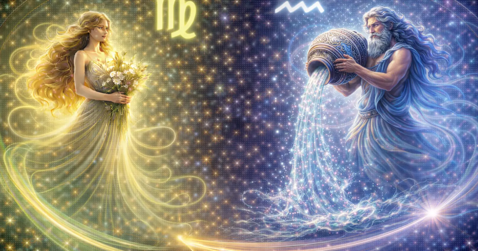 <p>When Virgo and Aquarius come together, the relationship is <strong>unconventional, intellectually stimulating, and full of growth potential</strong>. Virgo is practical, detail-oriented, and analytical, while Aquarius is innovative, independent, and forward-thinking. One thrives on <strong>order, structure, and careful planning</strong>, while the other thrives on <strong>novelty, freedom, and big-picture thinking</strong>. Together, they create a connection that <strong>challenges, inspires, and broadens perspectives</strong>, blending practicality with innovation.</p><p>Virgo is ruled by <strong>Mercury</strong>, emphasizing thought, communication, and precision. Aquarius is ruled by <strong>Uranus</strong>, highlighting originality, progressiveness, and vision. This combination allows the pair to <strong>learn from each other</strong>, bridging the gap between meticulous organization and inventive thinking.</p><h3>The Overall Dynamic of Virgo and Aquarius</h3><p>The Virgo–Aquarius relationship is marked by <strong>curiosity, collaboration, and mutual respect</strong>, but it requires effort to balance differences.</p><ul><li>Virgo brings <strong>attention to detail, practical solutions, and careful observation</strong></li><li>Aquarius brings <strong>creativity, independence, and progressive ideas</strong></li><li>Both value <strong>intellectual connection, honesty, and mutual growth</strong></li></ul><p>Challenges can arise if Virgo becomes overly critical or if Aquarius becomes emotionally detached. Yet, the pairing thrives when:</p><ul><li>Virgo appreciates Aquarius’s originality and vision</li><li>Aquarius respects Virgo’s organization and grounded approach</li><li>Both allow space for individuality while nurturing connection</li><li>Differences are seen as opportunities for <strong>learning and expansion</strong></li></ul><h3>Love Between Virgo and Aquarius</h3><p>Love in a Virgo–Aquarius pairing is <strong>thoughtful, exploratory, and intellectually engaging</strong>.</p><ul><li>Virgo expresses affection through care, attentiveness, and practical support</li><li>Aquarius expresses love through freedom, originality, and shared experiences</li><li>Together, they cultivate a relationship built on <strong>trust, respect, and intellectual curiosity</strong></li></ul><p>Why attraction forms:</p><ul><li>Virgo admires Aquarius’s creativity, open-mindedness, and unique perspective</li><li>Aquarius is drawn to Virgo’s intelligence, reliability, and analytical insight</li><li>Shared curiosity and exploration keep the relationship fresh and stimulating</li><li>Emotional connection develops through <strong>understanding, respect, and thoughtful interaction</strong></li></ul><p>Challenges may include Virgo’s need for structure clashing with Aquarius’s desire for unpredictability, or Virgo’s attention to detail feeling limiting to free-spirited Aquarius. Open communication and compromise allow love to flourish steadily.</p><h3>Relationship Dynamics of Virgo and Aquarius</h3><p>The Virgo–Aquarius partnership thrives when <strong>differences are respected and complementary strengths are embraced</strong>.</p><ul><li>Virgo provides <strong>structure, attention to detail, and logical problem-solving</strong></li><li>Aquarius offers <strong>innovation, vision, and adaptability</strong></li><li>Conflicts can appear around routines, priorities, or emotional expression</li></ul><p>Healthy dynamics include:</p><ul><li>Valuing each other’s contributions without judgment</li><li>Encouraging personal growth and independence</li><li>Combining practicality with forward-thinking solutions</li><li>Maintaining open dialogue and emotional respect</li></ul><p>When both partners focus on <strong>collaboration and mutual understanding</strong>, this pairing becomes <strong>stimulating, balanced, and growth-oriented</strong>.</p><h3>Sexual Compatibility of Virgo and Aquarius</h3><p>Intimacy between Virgo and Aquarius is <strong>intellectually engaging, exploratory, and uniquely satisfying</strong>.</p><ul><li>Virgo brings attentiveness, care, and thoughtfulness to intimacy</li><li>Aquarius brings creativity, adventurousness, and emotional detachment in a healthy way</li><li>Together, they create a <strong>connection rooted in curiosity, trust, and shared experimentation</strong></li></ul><p>Why intimacy works:</p><ul><li>Virgo appreciates Aquarius’s originality and open-minded approach</li><li>Aquarius enjoys Virgo’s attentiveness and emotional intelligence</li><li>Intellectual stimulation enhances physical connection</li><li>Patience, communication, and adaptability maintain passion</li></ul><p>With mutual respect, openness, and creativity, intimacy becomes <strong>exciting, meaningful, and deeply bonding</strong>.</p><h3>Communication Between Virgo and Aquarius</h3><p>Communication is <strong>critical and intellectually rich</strong> in this pairing.</p><ul><li>Virgo speaks with clarity, logic, and precision</li><li>Aquarius communicates with vision, innovation, and curiosity</li><li>Both enjoy <strong>idea exchange, problem-solving, and deep conversation</strong></li></ul><p>Strengths of communication include:</p><ul><li>Thoughtful debates and perspective sharing</li><li>Ability to brainstorm and develop solutions collaboratively</li><li>Mutual appreciation for intelligence and insight</li></ul><p>Challenges arise if Virgo is overly critical or if Aquarius is emotionally distant. By <strong>prioritizing empathy, patience, and active listening</strong>, communication becomes a tool for <strong>trust, understanding, and mutual growth</strong>.</p><h3>Trust and Emotional Security</h3><p>Trust in the Virgo–Aquarius pairing grows <strong>gradually and thoughtfully</strong>.</p><ul><li>Virgo values honesty, dependability, and attentiveness</li><li>Aquarius values freedom, transparency, and authenticity</li><li>Emotional security develops when both partners <strong>honor individuality while nurturing connection</strong></li></ul><p>Potential tension can occur if Virgo feels restricted or Aquarius feels controlled. With reassurance, respect, and open dialogue, trust becomes <strong>deep, stable, and rewarding</strong>.</p><h3>Marriage and Long-Term Potential</h3><p>Marriage between Virgo and Aquarius is <strong>unique, intellectually fulfilling, and forward-looking</strong>.</p><ul><li>Virgo contributes <strong>structure, reliability, and groundedness</strong></li><li>Aquarius contributes <strong>vision, innovation, and adaptability</strong></li><li>Together, they can build a partnership that balances <strong>stability with exploration and practicality with creativity</strong></li></ul><p>The union thrives when:</p><ul><li>Both encourage personal growth and shared learning</li><li>Differences are celebrated rather than judged</li><li>Communication and compromise guide the relationship</li><li>Shared goals and individual freedom coexist</li></ul><p>This partnership fosters a <strong>marriage full of intellectual stimulation, mutual support, and long-term growth</strong>.</p><h3>Virgo and Aquarius Compatibility Percentage</h3><p><strong>Overall compatibility: 68%</strong></p><p>This pairing succeeds when:</p><ul><li>Both communicate openly and patiently</li><li>Differences are respected and leveraged for growth</li><li>Intellectual connection is maintained</li><li>Trust, freedom, and practical support are balanced</li></ul><h3>Can Virgo and Aquarius Make It Work?</h3><p>Yes — but it requires effort.</p><p>When Virgo tempers perfectionism with flexibility and Aquarius balances independence with attentiveness, this relationship becomes <strong>stimulating, fulfilling, and uniquely rewarding</strong>. Differences, rather than dividing, create <strong>opportunities for learning, growth, and deeper connection</strong>.</p><h3>Final Thoughts on Virgo and Aquarius Compatibility</h3><p>Virgo and Aquarius compatibility is a <strong>blend of intellect, independence, and grounded thoughtfulness</strong>. This relationship may not be traditionally fiery or deeply emotional at first glance, but it thrives on <strong>mutual respect, intellectual curiosity, and complementary strengths</strong>.</p><p>When earth supports air and air inspires earth, the connection becomes <strong>balanced, innovative, and enduring</strong>, capable of fostering both personal growth and shared fulfillment.</p><p>Learn more about <a href="https://astroscope.net/en/horoscope/virgo/love"><strong style="text-decoration: underline;">Virgo</strong></a><strong> </strong>and <a href="https://astroscope.net/en/horoscope/aquarius/love"><strong style="text-decoration: underline;">Aquarius</strong></a><strong> </strong>Love and Relationships.</p>