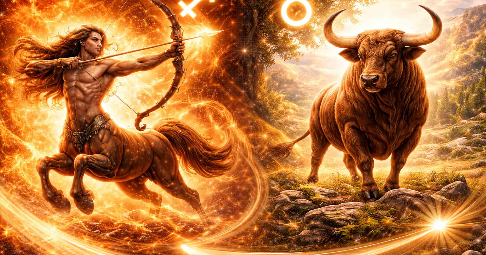 <p>When Sagittarius and Taurus come together, their differences are immediately apparent. Sagittarius thrives on adventure, exploration, and change, while Taurus values stability, routine, and comfort. At first glance, this pairing may seem mismatched — fire and earth often pull in opposite directions — but these contrasts also provide opportunities for mutual growth, learning, and complementing each other’s strengths.</p><p>Taurus is ruled by Venus, the planet of love, pleasure, and stability, while Sagittarius is ruled by Jupiter, the planet of optimism, growth, and adventure. When these two meet, their relationship becomes a dynamic mix of grounding and inspiration, comfort and risk-taking, routine and excitement. If both partners respect and embrace each other’s nature, this pairing can develop into a deeply enriching and transformative connection.</p><h3>Sagittarius and Taurus: Overall Dynamic</h3><p>The Sagittarius–Taurus relationship is defined by contrast, balance, and learning to navigate differences.</p><p><strong>Strengths of this pairing:</strong></p><ul><li>Sagittarius brings optimism, energy, and a love of exploration</li><li>Taurus provides patience, reliability, and emotional grounding</li><li>Both can teach each other important life lessons: freedom and flexibility for Taurus, patience and stability for Sagittarius</li><li>Mutual admiration arises when each recognizes the value in the other’s approach</li></ul><p><strong>Potential challenges:</strong></p><ul><li>Taurus may see Sagittarius as restless or inconsistent</li><li>Sagittarius may find Taurus slow, resistant to change, or overly cautious</li><li>Misunderstandings can arise if Taurus interprets independence as emotional distance</li></ul><p>Success in this relationship requires patience, compromise, and a willingness to embrace each other’s differences as complementary rather than conflicting.</p><h3>Sagittarius and Taurus Love Compatibility</h3><p>Love between Sagittarius and Taurus is a blend of excitement and comfort, challenge and reward.</p><p><strong>Why attraction forms:</strong></p><ul><li>Taurus admires Sagittarius’ adventurous spirit and broad vision</li><li>Sagittarius appreciates Taurus’ reliability, loyalty, and grounding presence</li><li>Both value honesty and commitment, though they express it differently</li><li>Shared growth emerges when each learns from the other’s perspective</li></ul><p><strong>Love challenges:</strong></p><ul><li>Taurus may struggle with Sagittarius’ need for change and unpredictability</li><li>Sagittarius may feel constrained by Taurus’ preference for routine and stability</li><li>Balancing independence with emotional closeness requires conscious effort</li></ul><p>When both partners actively embrace compromise, love becomes a powerful mix of excitement and security, teaching patience, adaptability, and appreciation for contrasting approaches.</p><h3>Sagittarius and Taurus Relationship Dynamics</h3><p>The key to a successful Sagittarius–Taurus relationship lies in respecting each other’s natural rhythm and approaches.</p><p><strong>Healthy dynamics include:</strong></p><ul><li>Mutual respect for each other’s needs — freedom for Sagittarius, stability for Taurus</li><li>Open, honest, and clear communication</li><li>Supporting each other’s goals and passions</li><li>Finding joy in both shared adventures and quiet, comforting moments</li></ul><p><strong>Challenges:</strong></p><ul><li>Taurus resisting change too strongly may frustrate Sagittarius</li><li>Sagittarius pushing for constant adventure may unsettle Taurus</li><li>Differences in pace and lifestyle require patience and flexibility</li></ul><p>By learning to meet in the middle, these two can transform contrasts into complementary strengths that enhance the relationship.</p><h3>Sagittarius and Taurus Sexual Compatibility</h3><p>Sexual intimacy between Sagittarius and Taurus is a mix of energy, sensuality, and learning to balance different desires.</p><p><strong>Why it works:</strong></p><ul><li>Taurus brings grounded sensuality, patience, and deep emotional connection</li><li>Sagittarius brings passion, playfulness, and spontaneous energy</li><li>Together, they can discover new ways of giving and receiving pleasure, blending slow intimacy with adventurous exploration</li></ul><p><strong>Challenges:</strong></p><ul><li>Taurus may prefer slower, more deliberate encounters</li><li>Sagittarius may desire variety and novelty, occasionally pushing the pace</li><li>Mutual understanding and openness help bridge these differences</li></ul><p>When both partners communicate their needs and remain flexible, their sexual relationship can be deeply satisfying, energizing, and emotionally bonding.</p><h3>Sagittarius and Taurus Communication Style</h3><p>Communication requires patience, awareness, and compromise.</p><p><strong>Strengths:</strong></p><ul><li>Honest exchanges create trust and understanding</li><li>Sagittarius’ directness balances Taurus’ thoughtful, deliberate communication</li><li>Humor and playfulness help ease tension and maintain harmony</li></ul><p><strong>Potential challenges:</strong></p><ul><li>Sagittarius may rush decisions, frustrating Taurus</li><li>Taurus may resist spontaneous plans, feeling pressured or misunderstood</li><li>Different priorities can occasionally lead to misunderstandings</li></ul><p>With compromise, active listening, and mutual patience, communication strengthens the relationship rather than creating conflict.</p><h3>Sagittarius and Taurus Trust and Emotional Safety</h3><p>Trust is built gradually and is a cornerstone of this pairing.</p><p><strong>How trust develops:</strong></p><ul><li>Taurus relies on consistency, reliability, and predictability</li><li>Sagittarius values honesty, openness, and respect for independence</li><li>Emotional safety grows when both partners feel seen, respected, and free to express themselves</li></ul><p><strong>Challenges:</strong></p><ul><li>Impulsiveness from Sagittarius can sometimes unsettle Taurus</li><li>Taurus’ resistance to change may make Sagittarius feel constrained</li><li>Open dialogue, reassurance, and patience help maintain emotional security</li></ul><p>When trust is established, Taurus provides grounding, and Sagittarius brings optimism and inspiration, creating a balanced, safe, and dynamic partnership.</p><h3>Sagittarius and Taurus Compatibility Percentage</h3><p><strong>Overall compatibility: 60%</strong></p><p>This pairing is not the easiest but offers opportunities for growth, learning, and mutual enrichment. The connection thrives when Taurus embraces occasional spontaneity, and Sagittarius appreciates the comfort of stability.</p><h3>Can Sagittarius and Taurus Make It Work?</h3><p>Yes — but it requires awareness, compromise, and adaptation.</p><p>Taurus must loosen rigidity, Sagittarius must temper restlessness, and both must communicate openly about their needs and boundaries. Together, they can create a partnership that balances excitement with stability, adventure with comfort, and freedom with loyalty.</p><h3>Final Thoughts on Sagittarius and Taurus Compatibility</h3><p>Sagittarius and Taurus compatibility is a lesson in contrast, compromise, and mutual growth. Their approaches to life differ greatly, yet these differences can inspire, ground, and challenge each partner in ways that promote personal and relational development.</p><p>When fire embraces earth with respect and patience, and earth inspires fire with grounding and reliability, this partnership becomes vibrant, enduring, and full of learning, adventure, and love.</p><p>Learn more about <a href="https://astroscope.net/en/horoscope/taurus/love"><strong style="text-decoration: underline;">Taurus Love Forecast </strong></a>and <a href="https://astroscope.net/en/horoscope/sagittarius/love"><strong style="text-decoration: underline;">Sagittarius Love Forecast</strong></a> for deeper insights into this unique pairing.</p>