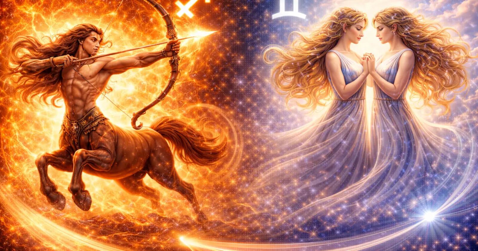 <p>When Sagittarius and Gemini come together, the connection is vibrant, adventurous, and intellectually exhilarating. Sagittarius thrives on exploration, vision, and freedom, while Gemini brings curiosity, adaptability, and playful wit. One seeks adventure and meaning, the other seeks knowledge and stimulation. Together, they create a bond that is dynamic, inspiring, and endlessly exciting.</p><p>Sagittarius is ruled by Jupiter, the planet of expansion, optimism, and adventure, while Gemini is ruled by Mercury, representing intellect, communication, and curiosity. This combination creates a pairing full of mental energy, shared exploration, and mutual appreciation for freedom. When both respect each other’s need for growth, the relationship becomes lively, joyful, and deeply rewarding.</p><h3>Sagittarius and Gemini: Overall Dynamic</h3><p>The Sagittarius–Gemini relationship thrives on shared curiosity, exploration, and freedom.</p><p><strong>Strengths of this pairing:</strong></p><ul><li>Gemini brings cleverness, adaptability, and intellectual stimulation</li><li>Sagittarius offers optimism, adventure, and enthusiasm</li><li>Both love discovering new ideas, experiences, and perspectives</li><li>Mutual fascination and playful banter keep the connection lively</li></ul><p><strong>Potential challenges:</strong></p><ul><li>Gemini’s indecision or inconsistency may frustrate Sagittarius</li><li>Sagittarius’ blunt honesty may overwhelm sensitive Gemini</li><li>Differences in commitment style may create tension</li></ul><p>With mutual respect for freedom and curiosity, these challenges become opportunities for growth, keeping the relationship exciting and fulfilling.</p><h3>Sagittarius and Gemini Love Compatibility</h3><p>Love in this pairing is adventurous, playful, and intellectually stimulating.</p><p><strong>Why attraction forms:</strong></p><ul><li>Shared love of learning, exploration, and novelty</li><li>Mutual admiration for each other’s wit, energy, and curiosity</li><li>Playful banter and laughter strengthen emotional and mental connection</li><li>Freedom to explore individually while growing together</li></ul><p><strong>Love challenges:</strong></p><ul><li>Gemini may resist Sagittarius’ intensity or direct approach</li><li>Sagittarius may crave more depth or decisiveness than Gemini initially provides</li><li>Miscommunication may arise if attention and freedom aren’t balanced</li></ul><p>With understanding and open communication, love becomes a dynamic blend of excitement, learning, and emotional connection.</p><h3>Sagittarius and Gemini Relationship Dynamics</h3><p>This partnership flourishes when both embrace curiosity, adventure, and freedom.</p><p><strong>Healthy dynamics include:</strong></p><ul><li>Encouraging shared exploration and personal growth</li><li>Balancing freedom with attention and care</li><li>Mutual respect for differing approaches and pace</li><li>Using challenges as opportunities to learn and connect</li></ul><p><strong>Challenges:</strong></p><ul><li>Gemini may enjoy mental exploration without action</li><li>Sagittarius may act impulsively without considering details</li><li>Different priorities require compromise and patience</li></ul><p>When both partners maintain respect, curiosity, and playfulness, the relationship flows naturally and joyfully.</p><h3>Sagittarius and Gemini Sexual Compatibility</h3><p>Sexual intimacy is adventurous, playful, and mentally engaging.</p><p><strong>Why it works:</strong></p><ul><li>Sagittarius brings boldness, enthusiasm, and a love of adventure</li><li>Gemini brings creativity, curiosity, and adaptability</li><li>Emotional openness enhances physical connection, making intimacy exciting and stimulating</li></ul><p><strong>Potential challenges:</strong></p><ul><li>Sagittarius may push for novelty more than Gemini initially prefers</li><li>Gemini may be inconsistent or distracted</li><li>Clear communication and mutual exploration ensure the sexual bond remains vibrant and satisfying</li></ul><p>Together, they discover new ways to ignite passion and sustain a lively sexual connection.</p><h3>Sagittarius and Gemini Communication Style</h3><p>Communication is one of the strongest pillars of this pairing.</p><p><strong>Strengths:</strong></p><ul><li>Open, honest, and playful dialogue</li><li>Intellectual exploration and witty exchanges</li><li>Debates and discussions that strengthen mental and emotional bonds</li><li>Shared curiosity fosters deeper understanding</li></ul><p><strong>Challenges:</strong></p><ul><li>Sagittarius’ blunt honesty can sometimes hurt Gemini’s feelings</li><li>Gemini’s scattered thoughts may frustrate Sagittarius</li><li>Differences in approach to serious topics may require patience</li></ul><p>By practicing empathy, attentive listening, and clear expression, communication enhances both connection and understanding.</p><h3>Sagittarius and Gemini Trust and Emotional Safety</h3><p>Trust forms naturally through respect for freedom, independence, and honesty.</p><p><strong>How trust develops:</strong></p><ul><li>Gemini allows Sagittarius space for adventure and authenticity</li><li>Sagittarius respects Gemini’s need for flexibility and intellectual freedom</li><li>Emotional security grows when honesty, empathy, and mutual respect are consistent</li></ul><p>When nurtured, this bond becomes resilient, playful, and deeply connected.</p><h3>Sagittarius and Gemini Marriage Compatibility</h3><p>Marriage between these two signs is dynamic, adventurous, and intellectually stimulating.</p><p><strong>Why it works:</strong></p><ul><li>Both encourage exploration, learning, and personal growth</li><li>Freedom is balanced with commitment</li><li>Intellectual engagement complements shared adventures</li><li>Challenges are met with optimism, curiosity, and teamwork</li></ul><p>This marriage thrives on adventure, learning, and shared experiences, creating a lifelong journey of excitement, growth, and joy.</p><h3>Sagittarius and Gemini Compatibility Percentage</h3><p><strong>Overall compatibility: 88%</strong></p><p>This pairing excels when both partners respect each other’s freedom, communicate honestly, and embrace shared adventure and curiosity.</p><h3>Can Sagittarius and Gemini Make It Work?</h3><p>Yes — very successfully.</p><p>When Gemini embraces Sagittarius’ honesty, adventurous spirit, and directness, and Sagittarius appreciates Gemini’s curiosity, adaptability, and flexibility, this relationship becomes exciting, deeply connected, and endlessly stimulating.</p><h3>Final Thoughts on Sagittarius and Gemini Compatibility</h3><p>Sagittarius and Gemini compatibility is playful, adventurous, and intellectually exhilarating. Together, they form a partnership full of laughter, learning, discovery, and shared growth.</p><p>When air meets fire with curiosity, playfulness, and mutual respect, the connection becomes vibrant, balanced, and enduring.</p><p>Learn more about <a href="https://astroscope.net/en/horoscope/sagittarius/love"><strong style="text-decoration: underline;">Sagittarius Love Forecast</strong></a> and <a href="https://astroscope.net/en/horoscope/gemini/love"><strong style="text-decoration: underline;">Gemini Love Forecast</strong></a> for deeper insights into this intellectually adventurous pairing.</p>