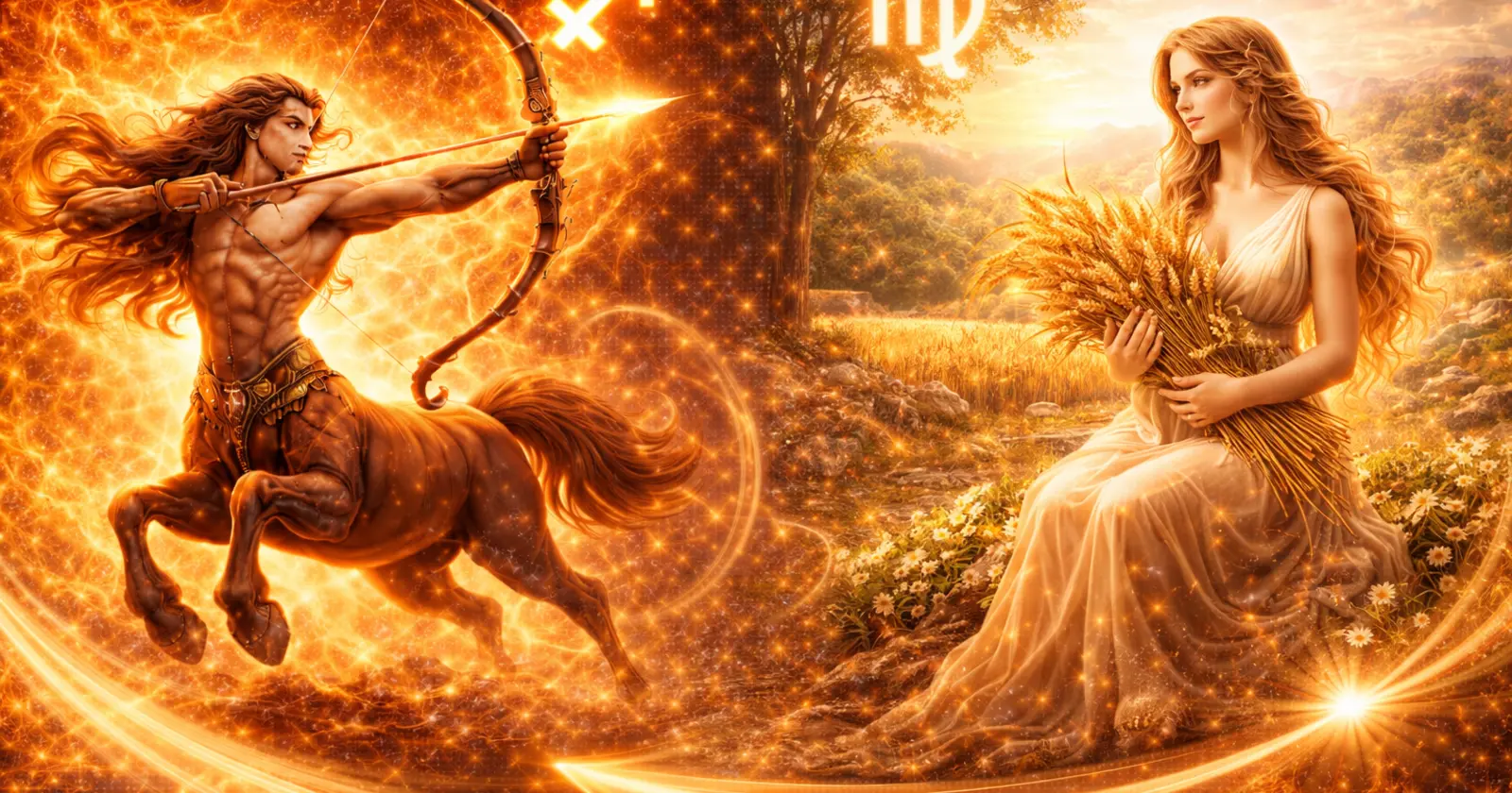 <p>When Sagittarius and Virgo come together, their relationship is a fascinating mix of fiery energy and grounded practicality. Sagittarius thrives on adventure, exploration, and freedom, while Virgo values careful planning, analysis, and stability. One seeks growth through experience and curiosity; the other seeks security and thoughtful precision. These differences can create tension, but also offer incredible opportunities for learning, growth, and mutual inspiration.</p><p>Sagittarius is ruled by Jupiter, the planet of expansion, optimism, and exploration, while Virgo is ruled by Mercury, the planet of communication, thought, and logic. Together, they blend enthusiasm and intellect, freedom and carefulness, creating a partnership that can be both exciting and enduring when each respects the other’s approach to life.</p><h3>Sagittarius and Virgo: Overall Dynamic</h3><p>The Sagittarius–Virgo dynamic is stimulating, contrasting, and full of growth potential.</p><p><strong>Strengths of this pairing:</strong></p><ul><li>Sagittarius brings optimism, adventure, and boldness</li><li>Virgo contributes analysis, organization, and attention to detail</li><li>Both value learning, personal growth, and meaningful experiences</li><li>Differences spark fascination and mutual curiosity</li></ul><p><strong>Potential challenges:</strong></p><ul><li>Virgo’s need for order may clash with Sagittarius’ spontaneity</li><li>Sagittarius’ impulsiveness may unsettle Virgo</li><li>Differing approaches to routine, planning, and priorities may cause friction</li></ul><p><strong>How the relationship thrives:</strong></p><ul><li>Virgo learns to embrace adventure and loosen control</li><li>Sagittarius appreciates Virgo’s thoughtfulness and reliability</li><li>Both partners engage in shared experiences while respecting individual needs</li><li>Differences are treated as opportunities for growth, not conflict</li></ul><p>Balanced curiosity and understanding create a relationship that is both intellectually engaging and emotionally fulfilling.</p><h3>Sagittarius and Virgo Love Compatibility</h3><p>Love in this pairing is a journey of adventure, curiosity, and practical care.</p><p><strong>Why attraction forms:</strong></p><ul><li>Virgo admires Sagittarius’ optimism, adventurous spirit, and vision</li><li>Sagittarius respects Virgo’s intelligence, reliability, and grounding presence</li><li>Shared curiosity and intellectual stimulation deepen connection</li><li>Mutual admiration and support foster a sense of partnership</li></ul><p><strong>Love challenges:</strong></p><ul><li>Virgo’s critical tendencies may conflict with Sagittarius’ desire for freedom</li><li>Sagittarius’ impulsivity or bluntness may challenge Virgo’s need for caution</li><li>Differences in emotional expression and pace can create tension</li></ul><p><strong>How love becomes lasting:</strong></p><ul><li>Open, empathetic communication about needs and expectations</li><li>Respect for each other’s approach to love and life</li><li>Combining exploration with grounded support</li><li>Patience and understanding guide the relationship through challenges</li></ul><p>When nurtured with care, love between Sagittarius and Virgo is stimulating, supportive, and enduring.</p><h3>Sagittarius and Virgo Relationship Dynamics</h3><p>This pairing thrives when differences are leveraged as strengths rather than points of contention.</p><p><strong>Healthy dynamics include:</strong></p><ul><li>Encouraging each other’s personal growth and curiosity</li><li>Balancing risk-taking with careful planning</li><li>Supporting shared goals while honoring individual approaches</li><li>Combining intellect and enthusiasm to navigate life’s challenges</li></ul><p><strong>Challenges in dynamics:</strong></p><ul><li>Conflicting priorities may create tension</li><li>Virgo’s need for control may feel restrictive to Sagittarius</li><li>Sagittarius’ impulsive nature may unsettle Virgo’s stability</li></ul><p>By approaching differences with respect and curiosity, the partnership becomes stimulating, adventurous, and deeply rewarding.</p><h3>Sagittarius and Virgo Sexual Compatibility</h3><p>Sexual intimacy is a mix of exploration, attentiveness, and playful curiosity.</p><p><strong>Why intimacy works:</strong></p><ul><li>Sagittarius introduces adventurous energy, passion, and spontaneity</li><li>Virgo ensures emotional support, safety, and thoughtful attention</li><li>Mutual respect and communication strengthen physical and emotional bonds</li><li>Experimentation is balanced with care and consideration</li></ul><p><strong>Challenges:</strong></p><ul><li>Sagittarius’ desire for novelty may clash with Virgo’s methodical approach</li><li>Virgo may feel overwhelmed by Sagittarius’ impulsive energy</li></ul><p><strong>How intimacy thrives:</strong></p><ul><li>Blending adventure with mindfulness and patience</li><li>Respecting boundaries while exploring desires</li><li>Communication and empathy enhance connection</li><li>Both partners learn from each other’s contrasting approaches</li></ul><p>When nurtured, sexual intimacy becomes a deeply satisfying and balanced part of the relationship.</p><h3>Communication Between Sagittarius and Virgo</h3><p>Clear and empathetic communication is crucial for this pairing.</p><p><strong>Strengths:</strong></p><ul><li>Sagittarius communicates openly, directly, and with enthusiasm</li><li>Virgo communicates logically, attentively, and with precision</li><li>Shared discussions are stimulating, solution-oriented, and intellectually enriching</li></ul><p><strong>Challenges:</strong></p><ul><li>Virgo may overanalyze or criticize</li><li>Sagittarius may speak impulsively or appear blunt</li><li>Differences in pace and style can lead to misunderstandings</li></ul><p><strong>Tips for effective communication:</strong></p><ul><li>Practice active listening and patience</li><li>Balance optimism and directness with thoughtfulness and care</li><li>Encourage mutual learning and exploration</li><li>Validate each other’s perspectives while expressing needs</li></ul><p>Strong communication bridges the gap between fire and earth, fostering understanding and growth.</p><h3>Trust and Emotional Security</h3><p>Trust develops gradually, guided by consistency, respect, and mutual support.</p><p><strong>How trust grows:</strong></p><ul><li>Virgo values reliability, honesty, and thoughtful action</li><li>Sagittarius values honesty, openness, and freedom</li><li>Emotional security emerges when independence is respected and communication is transparent</li></ul><p><strong>Potential challenges:</strong></p><ul><li>Sagittarius may feel restricted by Virgo’s caution</li><li>Virgo may feel unappreciated if Sagittarius prioritizes freedom</li></ul><p>Mutual reassurance and patience create a foundation for a lasting, secure, and balanced partnership.</p><h3>Sagittarius and Virgo Marriage and Long-Term Potential</h3><p>Marriage thrives when adventure and practicality coexist harmoniously.</p><p><strong>Why it works:</strong></p><ul><li>Virgo offers stability, careful planning, and grounded guidance</li><li>Sagittarius brings optimism, exploration, and enthusiasm</li><li>Both encourage growth, learning, and shared experiences</li></ul><p><strong>Long-term benefits:</strong></p><ul><li>Intellectual stimulation and adventurous energy combine</li><li>Emotional support and trust strengthen the bond</li><li>Differences become complementary strengths</li><li>Life together balances freedom, responsibility, and shared joy</li></ul><p>With dedication, Sagittarius and Virgo can create a marriage that is intellectually engaging, emotionally fulfilling, and full of adventure.</p><h3>Sagittarius and Virgo Compatibility Percentage</h3><p><strong>Overall compatibility: 68%</strong></p><p>This relationship thrives when partners communicate openly, balance caution with spontaneity, and support growth while respecting freedom.</p><h3>Can Sagittarius and Virgo Make It Work?</h3><p>Yes — with patience, understanding, and mutual respect.</p><p>When Virgo tempers perfectionism with openness and Sagittarius balances impulsivity with consideration, this pairing becomes stimulating, adventurous, and emotionally rewarding. Differences become opportunities for learning, growth, and shared fulfillment.</p><h3>Final Thoughts on Sagittarius and Virgo Compatibility</h3><p>Sagittarius and Virgo compatibility blends adventure with practicality, freedom with stability, and curiosity with thoughtful consideration. While Virgo provides grounding, careful planning, and support, Sagittarius adds energy, optimism, and exploration. Together, they can cultivate a relationship that is exciting, balanced, and capable of lasting growth.</p><p>When fire inspires earth and earth steadies fire, the bond becomes enriching, educational, and deeply meaningful.</p><p>Learn more about <a href="https://astroscope.net/en/horoscope/sagittarius/love"><strong style="text-decoration: underline;">Sagittarius Love Horoscope</strong></a> and <a href="https://astroscope.net/en/horoscope/virgo/love"><strong style="text-decoration: underline;">Virgo Love Horoscope</strong></a>.</p>