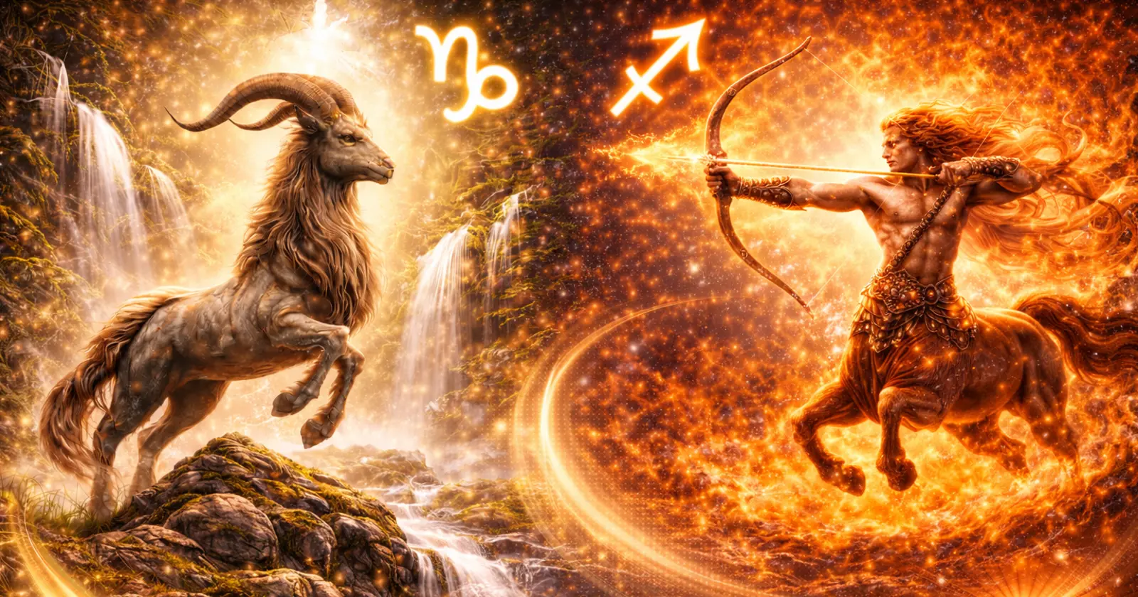 <p>When Capricorn and Sagittarius come together, the relationship is a mix of grounded stability and adventurous energy. Sagittarius brings optimism, curiosity, and a love for exploration, while Capricorn contributes discipline, responsibility, and a long-term perspective. One seeks freedom and new experiences; the other seeks structure and achievement. Together, they form a bond that challenges both to grow, balancing risk with caution, enthusiasm with planning, and spontaneity with reliability.</p><p>Sagittarius is ruled by Jupiter, the planet of expansion, optimism, and adventure, while Capricorn is ruled by Saturn, the planet of discipline, structure, and long-term goals. This combination blends excitement with strategy, philosophy with practicality, and spontaneity with determination. When both partners respect their differences, the relationship can be dynamic, educational, and deeply fulfilling.</p><h3>Capricorn–Sagittarius Compatibility: Overall Dynamic</h3><p>The Capricorn–Sagittarius dynamic is a combination of earth and fire, blending grounded realism with adventurous optimism.</p><p><strong>Strengths:</strong></p><ul><li>Sagittarius brings energy, curiosity, and enthusiasm</li><li>Capricorn provides stability, discipline, and practical foresight</li><li>Both value growth, learning, and meaningful experiences</li><li>Complementary traits create a balance between adventure and responsibility</li></ul><p><strong>Potential challenges:</strong></p><ul><li>Sagittarius may feel restricted by Capricorn’s cautious approach</li><li>Capricorn may perceive Sagittarius’ spontaneity as reckless</li><li>Differences in priorities, pace, and emotional expression can create tension</li></ul><p><strong>How the relationship thrives:</strong></p><ul><li>Encourage Sagittarius’ adventurous spirit while honoring Capricorn’s need for structure</li><li>Align on shared goals that balance exploration with long-term planning</li><li>Learn from each other’s strengths, merging optimism with pragmatism</li></ul><p>With effort and mutual respect, Capricorn and Sagittarius can form a relationship that is both exciting and grounded.</p><h3>Capricorn and Sagittarius Love Compatibility</h3><p>Love between Capricorn and Sagittarius is passionate, inspiring, and full of learning opportunities.</p><p><strong>Why attraction forms:</strong></p><ul><li>Sagittarius admires Capricorn’s reliability, ambition, and focus</li><li>Capricorn is drawn to Sagittarius’ optimism, energy, and curiosity</li><li>Both enjoy learning, growing, and exploring new perspectives together</li><li>Emotional connection deepens through trust, shared experiences, and mutual respect</li></ul><p><strong>Love challenges:</strong></p><ul><li>Sagittarius may resist emotional expectations or restrictions</li><li>Capricorn may seek control or stability, which can feel limiting to Sagittarius</li><li>Conflicts may arise from differing approaches to commitment, spontaneity, or pacing</li></ul><p><strong>How love thrives:</strong></p><ul><li>Openly communicate needs, boundaries, and long-term expectations</li><li>Celebrate shared adventures while maintaining grounding and stability</li><li>Balance independence with emotional presence and support</li></ul><p>When handled consciously, love between Capricorn and Sagittarius becomes inspiring, stable, and deeply rewarding.</p><h3>Relationship Dynamics</h3><p>This partnership blends adventure with discipline, creating opportunities for personal and shared growth.</p><p><strong>Healthy dynamics include:</strong></p><ul><li>Capricorn provides stability, guidance, and practical support</li><li>Sagittarius inspires curiosity, optimism, and spontaneity</li><li>Shared goals combine exploration with long-term planning</li><li>Open dialogue about challenges, ambitions, and desires</li></ul><p><strong>Challenges:</strong></p><ul><li>Capricorn’s caution may conflict with Sagittarius’ impulsiveness</li><li>Sagittarius’ freedom-seeking may frustrate Capricorn’s desire for control</li><li>Power struggles can emerge if boundaries and expectations are unclear</li></ul><p><strong>Maintaining balance:</strong></p><ul><li>Encourage independence while fostering connection</li><li>Appreciate differences as complementary, not conflicting</li><li>Align on shared values, goals, and responsibilities</li><li>Celebrate personal growth alongside mutual achievements</li></ul><p>By blending vision with pragmatism, this relationship becomes both stimulating and enduring.</p><h3>Sexual Compatibility</h3><p>Sexual intimacy between Capricorn and Sagittarius balances passion, curiosity, and grounding.</p><p><strong>Why intimacy works:</strong></p><ul><li>Sagittarius brings playful energy, adventurous desire, and optimism</li><li>Capricorn contributes focus, patience, and emotional depth</li><li>Mutual trust strengthens both physical and emotional connection</li><li>Sexual expression combines exploration with reliability</li></ul><p><strong>Challenges:</strong></p><ul><li>Sagittarius may desire more spontaneity than Capricorn naturally provides</li><li>Capricorn may approach intimacy cautiously or reservedly</li><li>Differences in emotional needs require communication and compromise</li></ul><p><strong>How intimacy thrives:</strong></p><ul><li>Balance adventure and creativity with attention to emotional security</li><li>Communicate desires, boundaries, and expectations clearly</li><li>Support each other’s needs while exploring shared pleasures</li><li>Embrace differences as complementary</li></ul><p>With patience and understanding, sexual intimacy strengthens emotional trust and deepens connection.</p><h3>Communication Style</h3><p>Communication blends Sagittarius’ optimism with Capricorn’s realism.</p><p><strong>Strengths:</strong></p><ul><li>Sagittarius communicates honestly, openly, and with curiosity</li><li>Capricorn communicates clearly, logically, and with grounded insight</li><li>Both can learn from each other’s perspectives</li><li>Dialogue encourages growth, problem-solving, and mutual understanding</li></ul><p><strong>Challenges:</strong></p><ul><li>Sagittarius’ spontaneity may clash with Capricorn’s structured approach</li><li>Capricorn’s caution may feel restrictive to Sagittarius</li><li>Misaligned priorities can cause misunderstandings</li></ul><p><strong>Tips for effective communication:</strong></p><ul><li>Listen actively with patience and empathy</li><li>Balance optimism with practical insight</li><li>Express needs and expectations clearly</li><li>Use humor and shared experiences to navigate tension</li></ul><p>Effective communication transforms differences into opportunities for growth.</p><h3>Trust and Emotional Security</h3><p>Trust develops through consistency, respect, and honoring independence.</p><p><strong>How trust grows:</strong></p><ul><li>Capricorn demonstrates reliability, long-term commitment, and emotional steadiness</li><li>Sagittarius shows honesty, adventurous integrity, and optimism</li><li>Mutual support strengthens emotional security</li></ul><p><strong>Challenges:</strong></p><ul><li>Sagittarius may resist emotional constraints</li><li>Capricorn may feel uncertain about Sagittarius’ unpredictability</li></ul><p>Patience, reassurance, and conscious effort help trust become a secure foundation for an emotionally rich partnership.</p><h3>Marriage and Long-Term Potential</h3><p>Marriage between Capricorn and Sagittarius combines stability with adventure, growth, and shared vision.</p><p><strong>Keys to thriving marriage:</strong></p><ul><li>Balance Sagittarius’ need for freedom with Capricorn’s desire for structure</li><li>Support each other’s personal growth, ambitions, and shared goals</li><li>Resolve conflicts with patience, humor, and understanding</li><li>Celebrate adventures alongside long-term planning</li></ul><p><strong>Long-term benefits:</strong></p><ul><li>A union filled with exploration, learning, and achievement</li><li>Emotional intimacy strengthened by trust and mutual respect</li><li>Life enriched by both spontaneity and stability</li><li>Growth-oriented partnership inspiring both individuals</li></ul><p>With conscious effort, Capricorn and Sagittarius can create a marriage that is adventurous, stable, and deeply fulfilling.</p><h3>Capricorn and Sagittarius Compatibility Percentage</h3><p><strong>Overall compatibility: 72%</strong></p><p>This relationship thrives when both partners communicate openly, respect independence, and balance adventure with responsibility.</p><h3>Can Capricorn and Sagittarius Make It Work?</h3><p>Yes — absolutely.</p><p>When Sagittarius tempers impulsiveness with respect for structure and Capricorn embraces adventure and flexibility, this pairing becomes exciting, challenging, and deeply rewarding.</p><h3>Final Thoughts on Capricorn and Sagittarius Compatibility</h3><p>Capricorn and Sagittarius compatibility balances adventure, ambition, and mutual growth. Sagittarius brings energy, curiosity, and optimism, while Capricorn provides discipline, patience, and long-term planning. Together, they form a partnership that is stimulating, growth-oriented, and capable of lasting success.</p><p>When fire inspires earth and earth steadies fire, the bond becomes dynamic, fulfilling, and enduring — a union of exploration, achievement, and shared discovery.</p><p>Learn more about <a href="https://astroscope.net/en/horoscope/sagittarius/love"><strong style="text-decoration: underline;">Sagittarius Love Horoscope</strong></a> and <a href="https://astroscope.net/en/horoscope/capricorn/love"><strong style="text-decoration: underline;">Capricorn Love Horoscope</strong></a>.</p>