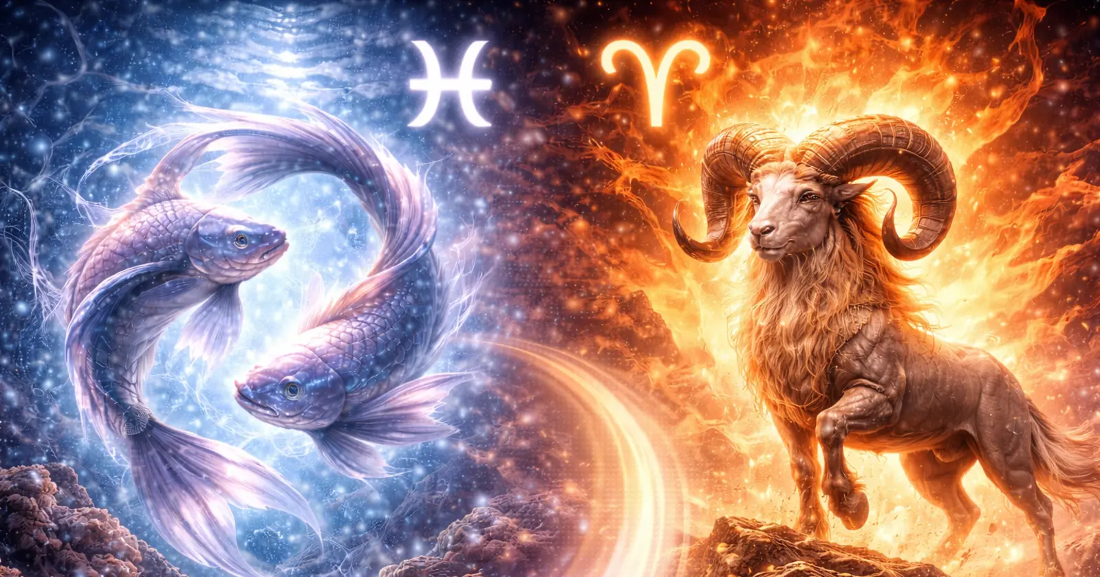 <p>When Pisces and Aries come together, the relationship is a dynamic blend of emotion, intuition, and action. Pisces brings sensitivity, imagination, and empathy, while Aries contributes confidence, boldness, and decisiveness. One seeks emotional depth and spiritual connection; the other seeks adventure and action. Together, they form a bond that is both inspiring and transformative, balancing fire with water in a way that encourages growth and understanding.</p><p>Pisces is ruled by Neptune, bringing dreams, intuition, and spiritual insight. Aries is ruled by Mars, symbolizing courage, initiative, and energy. When these energies meet, Pisces softens Aries’ impulsive tendencies, while Aries encourages Pisces to embrace action and assertiveness. With mutual respect, this pairing can be emotionally fulfilling, creatively stimulating, and deeply connected.</p><h3>Pisces–Aries Compatibility: Overall Dynamic</h3><p>The Pisces–Aries dynamic combines water and fire, blending emotional sensitivity with bold action.</p><p><strong>Strengths:</strong></p><ul><li>Pisces offers empathy, intuition, and emotional depth</li><li>Aries provides confidence, courage, and decisiveness</li><li>Both value growth, inspiration, and meaningful experiences</li><li>Differences complement each other, fostering balance and mutual learning</li></ul><p><strong>Potential challenges:</strong></p><ul><li>Aries’ impulsiveness may overwhelm sensitive Pisces</li><li>Pisces’ emotional needs may feel demanding or unclear to direct Aries</li><li>Conflicting approaches to decision-making and pace may create tension</li></ul><p><strong>How the relationship thrives:</strong></p><ul><li>Respect each other’s strengths and differences</li><li>Balance action with reflection</li><li>Encourage open communication and emotional honesty</li></ul><p>When both partners embrace understanding and patience, the Pisces–Aries connection becomes nurturing, energizing, and emotionally satisfying.</p><h3>Pisces and Aries Love Compatibility</h3><p>Love between Pisces and Aries is passionate, tender, and transformative.</p><p><strong>Why attraction forms:</strong></p><ul><li>Pisces admires Aries’ courage, drive, and boldness</li><li>Aries is drawn to Pisces’ sensitivity, creativity, and empathy</li><li>Emotional and spiritual connection deepens mutual admiration</li><li>Love is both exciting and comforting, blending passion with intuition</li></ul><p><strong>Love challenges:</strong></p><ul><li>Aries may move too quickly for the patient Pisces</li><li>Pisces may feel emotionally vulnerable or overlooked at times</li><li>Misaligned expectations around pace and intensity can cause friction</li></ul><p><strong>How love thrives:</strong></p><ul><li>Communicate openly about feelings and emotional needs</li><li>Balance spontaneity with sensitivity</li><li>Appreciate and learn from each other’s contrasting perspectives</li><li>Build trust and emotional safety through patience and consistency</li></ul><p>With conscious effort, love between Pisces and Aries becomes a harmonious blend of passion, understanding, and shared inspiration.</p><h3>Pisces and Aries Relationship Dynamics</h3><p>This pairing flourishes when both partners embrace their complementary qualities.</p><p><strong>Healthy dynamics include:</strong></p><ul><li>Aries providing initiative, confidence, and direction</li><li>Pisces offering emotional insight, empathy, and creativity</li><li>Shared focus on personal growth, mutual support, and inspiring experiences</li><li>Open communication that honors both emotional depth and action</li></ul><p><strong>Challenges:</strong></p><ul><li>Aries’ directness may clash with Pisces’ sensitivity</li><li>Pisces’ emotional fluctuations may confuse or frustrate Aries</li><li>Conflicts may arise from differences in decision-making or approach to life</li></ul><p><strong>Maintaining balance:</strong></p><ul><li>Practice patience, understanding, and flexibility</li><li>Encourage each other’s strengths and respect individuality</li><li>Use shared goals, creativity, and adventure to strengthen connection</li><li>View differences as opportunities for learning and growth</li></ul><p>When balanced, this relationship nurtures emotional depth, excitement, and mutual personal development.</p><h3>Pisces and Aries Sexual Compatibility</h3><p>Intimacy between Pisces and Aries is emotional, passionate, and deeply connecting.</p><p><strong>Why intimacy works:</strong></p><ul><li>Aries brings energy, boldness, and desire</li><li>Pisces brings tenderness, imagination, and emotional awareness</li><li>Emotional and physical connection is mutually enriching and stimulating</li></ul><p><strong>Challenges:</strong></p><ul><li>Aries may push for intensity faster than Pisces feels comfortable</li><li>Pisces’ emotional sensitivity may feel overwhelming to direct Aries</li></ul><p><strong>How intimacy thrives:</strong></p><ul><li>Communicate openly about desires, boundaries, and comfort levels</li><li>Balance emotional connection with physical passion</li><li>Use imagination and playfulness to enhance intimacy</li><li>Appreciate the unique energy each partner brings</li></ul><p>When nurtured, intimacy strengthens trust, deepens connection, and fosters lasting closeness.</p><h3>Pisces and Aries Communication</h3><p>Communication blends emotional insight with direct action.</p><p><strong>Strengths:</strong></p><ul><li>Pisces communicates with empathy, intuition, and subtlety</li><li>Aries communicates with clarity, confidence, and decisiveness</li><li>Dialogue encourages growth, understanding, and mutual inspiration</li></ul><p><strong>Challenges:</strong></p><ul><li>Aries may be impatient or blunt</li><li>Pisces may be overly sensitive or indirect</li><li>Misreading cues can cause misunderstandings</li></ul><p><strong>Tips for effective communication:</strong></p><ul><li>Listen actively with patience and empathy</li><li>Balance honesty with consideration</li><li>Validate emotional experiences while expressing needs</li><li>Foster an environment of openness and curiosity</li></ul><p>Effective communication strengthens trust, deepens understanding, and keeps the connection vibrant.</p><h3>Pisces and Aries Trust and Emotional Safety</h3><p>Trust develops gradually and is anchored in respect, honesty, and emotional authenticity.</p><p><strong>How trust grows:</strong></p><ul><li>Aries demonstrates loyalty, courage, and consistency</li><li>Pisces shows empathy, intuition, and emotional attentiveness</li><li>Respecting individuality and honoring emotional needs strengthens security</li></ul><p><strong>Challenges:</strong></p><ul><li>Aries’ impulsive actions may create uncertainty</li><li>Pisces’ emotional sensitivity may require reassurance</li></ul><p><strong>How to strengthen trust:</strong></p><ul><li>Maintain open dialogue about needs and boundaries</li><li>Demonstrate consistency and reliability</li><li>Support each other’s growth and emotional well-being</li></ul><p>Trust creates a foundation that allows both partners to explore emotional and spiritual depths safely.</p><h3>Pisces and Aries Marriage and Long-Term Potential</h3><p>Marriage or long-term commitment is emotionally rich, passionate, and growth-oriented.</p><p><strong>Keys to a thriving relationship:</strong></p><ul><li>Balance Aries’ drive with Pisces’ patience</li><li>Nurture emotional closeness while encouraging individuality</li><li>Address conflicts with empathy, openness, and compromise</li><li>Foster shared growth, adventure, and meaningful experiences</li></ul><p><strong>Long-term benefits:</strong></p><ul><li>A relationship filled with passion, inspiration, and emotional depth</li><li>Shared growth in both personal and spiritual dimensions</li><li>Emotional and physical intimacy strengthened by trust and understanding</li><li>A dynamic partnership that evolves over time</li></ul><p>With effort and mutual respect, Pisces and Aries can create a relationship that is deeply fulfilling and transformative.</p><h3>Pisces and Aries Compatibility Percentage</h3><p>Overall compatibility: <strong>78%</strong></p><p>This pairing thrives when both partners respect emotional needs, communicate openly, and balance passion with patience.</p><h3>Can Pisces and Aries Make It Work?</h3><p>Yes — with mindfulness, patience, and mutual respect.</p><p>When Aries tempers impulsiveness with sensitivity and Pisces engages actively with Aries’ energy, this partnership becomes passionate, emotionally rich, and deeply rewarding.</p><h3>Final Thoughts on Pisces and Aries Compatibility</h3><p>Pisces–Aries compatibility blends emotion, intuition, and action. Together, they create a relationship that is passionate, inspiring, and profoundly meaningful.</p><p>When fire respects water and water nurtures fire with patience and care, this connection grows into a loving partnership built on trust, understanding, and shared growth.</p><p>Learn more about <a href="https://astroscope.net/en/horoscope/aries/love"><strong style="text-decoration: underline;">Aries Love Forecast</strong></a> and <a href="https://astroscope.net/en/horoscope/pisces/love"><strong style="text-decoration: underline;">Pisces Love Forecast</strong></a> to explore this transformative pair.</p>