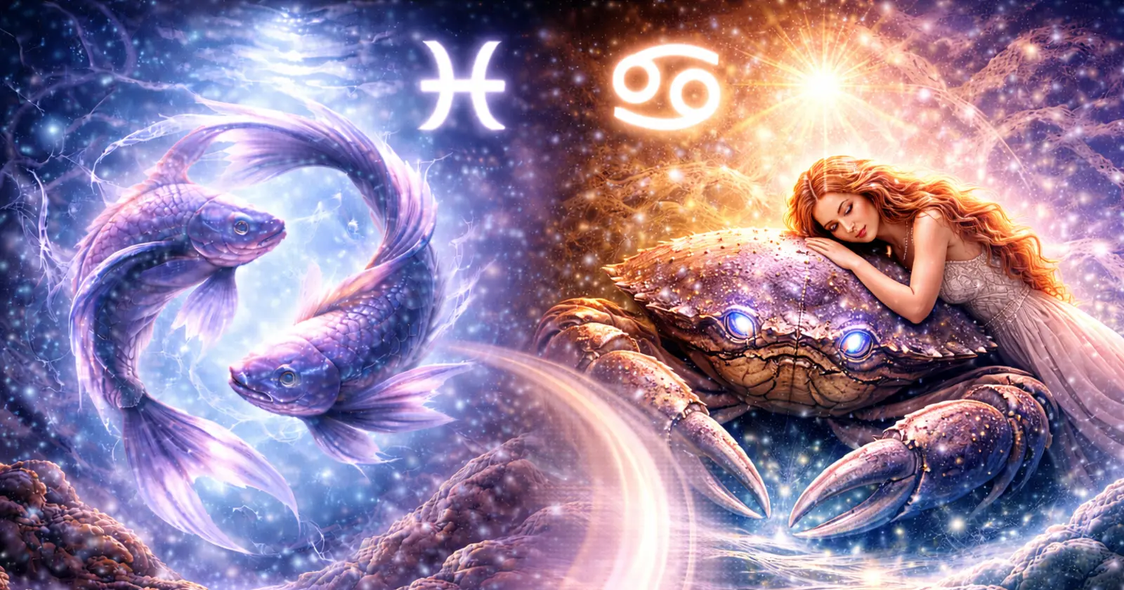 <p>When Pisces and Cancer come together, the bond feels deeply intuitive, emotional, and almost otherworldly. Both signs are water signs, guided by feelings, empathy, and sensitivity rather than logic.</p><p>Cancer seeks emotional security, nurturing, and a sense of home. Pisces seeks spiritual connection, compassion, and emotional unity. Together, they form a relationship that feels gentle, protective, and profoundly intimate — a partnership where both feel seen, understood, and emotionally safe.</p><p>Cancer is ruled by the Moon, representing care, memory, and emotional depth. Pisces is ruled by Neptune (and traditionally Jupiter), symbolizing dreams, intuition, and unconditional love. This union blends grounding with imagination, creating a relationship that is both comforting and transcendent.</p><h3>Pisces–Cancer Compatibility: Overall Dynamic</h3><p>Cancer and Pisces operate on similar emotional wavelengths, naturally understanding each other’s moods, fears, and needs, often without explanation.</p><p><strong>Strengths:</strong></p><ul><li>Deep emotional empathy</li><li>Shared sensitivity and intuition</li><li>Natural compassion and kindness</li><li>Strong emotional loyalty</li></ul><p><strong>Potential challenges:</strong></p><ul><li>Emotional overwhelm if boundaries are unclear</li><li>Avoidance of conflict</li><li>Tendency to escape problems instead of addressing them</li></ul><p><strong>How the relationship thrives:</strong></p><ul><li>Practice emotional clarity and gentle honesty</li><li>Balance emotional closeness with personal boundaries</li><li>Support each other while maintaining individual growth</li></ul><p>When balanced, this relationship is nurturing, healing, and deeply fulfilling.</p><h3>Pisces and Cancer Love Compatibility</h3><p>Love between Pisces and Cancer is tender, romantic, and deeply emotional.</p><p><strong>Why attraction forms:</strong></p><ul><li>Cancer feels emotionally understood by Pisces</li><li>Pisces feels emotionally protected by Cancer</li><li>Both value emotional intimacy over superficial attraction</li><li>Love feels safe, gentle, and profoundly sincere</li></ul><p><strong>Love challenges:</strong></p><ul><li>Cancer may become emotionally possessive</li><li>Pisces may avoid confrontation or reality</li><li>Both may retreat instead of communicating</li></ul><p><strong>How love thrives:</strong></p><ul><li>Practice emotional honesty and grounding</li><li>Show care, devotion, and empathy consistently</li><li>Appreciate emotional differences as complementary</li></ul><p>With awareness, love between Pisces and Cancer becomes one of the most emotionally fulfilling connections in the zodiac.</p><h3>Pisces and Cancer Relationship Dynamics</h3><p>The dynamic is soft, cooperative, and emotionally rich.</p><p><strong>Healthy dynamics include:</strong></p><ul><li>Mutual emotional support</li><li>Shared nurturing roles</li><li>Emotional intuition guiding decisions</li><li>Willingness to sacrifice for each other</li></ul><p><strong>Challenges:</strong></p><ul><li>Risk of losing individuality due to high sensitivity</li><li>Avoiding practical responsibilities</li></ul><p><strong>Maintaining balance:</strong></p><ul><li>Cancer provides grounding and structure</li><li>Pisces brings imagination, creativity, and openness</li><li>Balance realism with dreams without neglecting responsibilities</li></ul><p>This partnership thrives when both partners honor each other’s emotional needs while staying grounded.</p><h3>Pisces and Cancer Sexual Compatibility</h3><p>Intimacy is deeply emotional, romantic, and soulful.</p><p><strong>Why sexual chemistry works:</strong></p><ul><li>Cancer seeks tenderness, trust, and emotional closeness</li><li>Pisces seeks emotional merging, fantasy, and vulnerability</li><li>Connection blends emotional, spiritual, and physical bonding</li></ul><p><strong>Challenges:</strong></p><ul><li>Pisces may escape emotionally instead of communicating</li><li>Cancer may require more reassurance than Pisces provides</li></ul><p><strong>How intimacy thrives:</strong></p><ul><li>Stay emotionally present and honest</li><li>Respond to each other’s needs with sensitivity</li><li>Use imagination to deepen physical and emotional connection</li></ul><p>A sexual relationship strengthens the emotional and spiritual bond between these two water signs.</p><h3>Pisces and Cancer Communication</h3><p>Communication is intuitive, empathetic, and emotionally nuanced.</p><p><strong>Strengths:</strong></p><ul><li>Shared emotional language</li><li>Deep understanding of moods and feelings</li><li>Empathy in challenging conversations</li></ul><p><strong>Challenges:</strong></p><ul><li>Avoiding direct confrontation</li><li>Expecting the other to “just know”</li><li>Emotional withdrawal during conflict</li></ul><p><strong>How to improve communication:</strong></p><ul><li>Express feelings openly rather than silently</li><li>Listen actively and respond with care</li><li>Balance emotional expression with gentle honesty</li></ul><p>Clear communication strengthens trust, understanding, and intimacy.</p><h3>Pisces and Cancer Trust and Emotional Security</h3><p>Trust is naturally strong but requires emotional care.</p><p><strong>How trust grows:</strong></p><ul><li>Cancer feels prioritized and emotionally safe</li><li>Pisces feels accepted and understood</li><li>Reassurance and honesty are provided freely</li></ul><p><strong>Challenges:</strong></p><ul><li>Emotional dependency</li><li>Sensitivity to perceived neglect or distance</li></ul><p>When nurtured, trust creates a deeply loyal and resilient partnership.</p><h3>Pisces and Cancer Marriage and Long-Term Potential</h3><p>This pairing has high potential for marriage and long-term commitment.</p><p><strong>Keys to a thriving partnership:</strong></p><ul><li>Emotional devotion and shared nurturing instincts</li><li>Strong loyalty and mutual support</li><li>Balancing dreams with practical responsibilities</li><li>Gentle honesty and emotional grounding</li></ul><p><strong>Potential challenges:</strong></p><ul><li>Emotional dependency</li><li>Difficulty setting boundaries</li><li>Avoidance of practical or financial issues</li></ul><p><strong>Long-term benefits:</strong></p><ul><li>Deep emotional intimacy and spiritual connection</li><li>Supportive, loving, and enduring partnership</li><li>Harmonious family life and shared emotional goals</li></ul><p>With care and balance, Pisces and Cancer can create a loving, secure, and deeply fulfilling marriage.</p><h3>Pisces and Cancer Compatibility Percentage</h3><p>Overall compatibility: <strong>88–92%</strong></p><p>This pairing is one of the most emotionally harmonious in the zodiac, thriving on empathy, understanding, and emotional depth.</p><h3>Can Pisces and Cancer Make It Work?</h3><p>Absolutely. Their emotional and intuitive connection naturally draws them together.</p><p><strong>Success comes from:</strong></p><ul><li>Open, gentle communication</li><li>Staying emotionally grounded</li><li>Balancing imagination with practical responsibilities</li></ul><p>When both partners honor and support each other, this relationship becomes deeply rich, nurturing, and enduring.</p><h3>Final Thoughts on Pisces and Cancer Compatibility</h3><p>Pisces–Cancer compatibility blends empathy, emotion, and soul-level connection. When Cancer offers protection and stability, and Pisces provides compassion and openness, the relationship becomes nurturing, romantic, and profoundly fulfilling. This pairing has the potential for lifelong devotion, emotional intimacy, and spiritual harmony.</p><p>Learn more about <a href="https://astroscope.net/en/horoscope/cancer/love"><strong style="text-decoration: underline;">Cancer</strong></a> and <a href="https://astroscope.net/en/horoscope/pisces/love"><strong style="text-decoration: underline;">Pisces</strong></a> Love and Relationships Horoscope.</p>