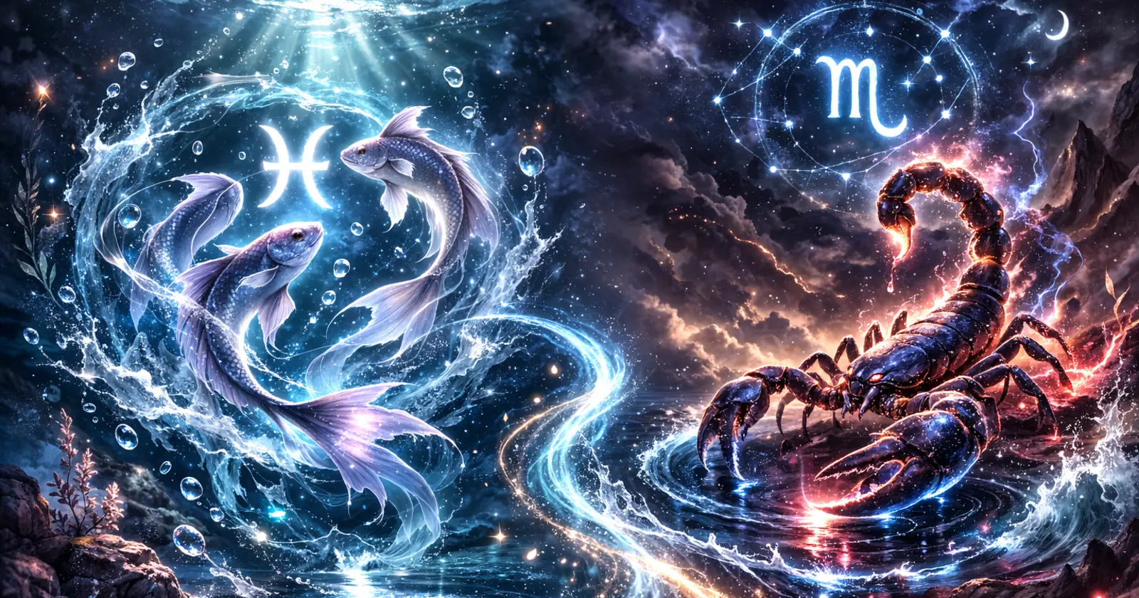 <p>When Pisces and Scorpio come together, their connection is profoundly emotional, intuitive, and transformative. Both are water signs, operating through feelings, intuition, and emotional depth. Scorpio brings intensity, focus, and passion, while Pisces brings empathy, sensitivity, and spiritual connection. Together, they form a bond that is deeply soulful, almost telepathic, and capable of immense emotional intimacy.</p><p>Scorpio is ruled by Pluto (and traditionally Mars), symbolizing transformation, power, and emotional depth. Pisces is ruled by Neptune (and Jupiter’s influence), representing dreams, compassion, and spiritual insight. Scorpio admires Pisces’ gentle, empathetic nature, while Pisces feels safe and understood in Scorpio’s protective, intense presence. This pairing thrives on emotional honesty, trust, and a shared desire for depth in all areas of life.</p><h3>Pisces and Scorpio: The Overall Dynamic</h3><p>The Pisces–Scorpio dynamic is emotionally profound, highly intuitive, and spiritually connected.</p><p><strong>Strengths:</strong></p><ul><li>Scorpio brings focus, intensity, and unwavering loyalty</li><li>Pisces brings empathy, sensitivity, and creative imagination</li><li>Both are emotionally intuitive and capable of deep understanding</li><li>Mutual support and spiritual connection strengthen the bond</li></ul><p><strong>Potential challenges:</strong></p><ul><li>Scorpio’s intensity can overwhelm gentle Pisces</li><li>Pisces’ sensitivity may frustrate passionate Scorpio</li><li>Emotional boundaries can blur, causing confusion or dependency</li></ul><p>With awareness, patience, and emotional communication, this pairing creates a deeply satisfying and transformative connection.</p><h3>Pisces and Scorpio Love Compatibility</h3><p>Love between Pisces and Scorpio is deep, intuitive, and all-encompassing.</p><p><strong>Why attraction forms:</strong></p><ul><li>Scorpio is drawn to Pisces’ empathy, compassion, and adaptability</li><li>Pisces admires Scorpio’s strength, intensity, and emotional depth</li><li>Emotional and spiritual connection forms the core of attraction</li><li>Love feels soulful, transformative, and profoundly intimate</li></ul><p><strong>Love challenges:</strong></p><ul><li>Scorpio may feel Pisces is too idealistic or evasive</li><li>Pisces may feel Scorpio is controlling or too intense</li><li>Differences in emotional expression require careful navigation</li></ul><p>With open communication, patience, and mutual understanding, love between Pisces and Scorpio flourishes into a bond that feels destined and life-changing.</p><h3>Pisces and Scorpio Relationship Dynamics</h3><p>This relationship thrives on trust, empathy, and shared emotional depth.</p><p><strong>Healthy dynamics:</strong></p><ul><li>Scorpio offers protection, emotional insight, and unwavering loyalty</li><li>Pisces offers compassion, adaptability, and spiritual awareness</li><li>Both support personal growth while nurturing the relationship</li><li>Shared emotional experiences deepen trust and intimacy</li></ul><p><strong>Challenges:</strong></p><ul><li>Emotional over-dependence if boundaries are unclear</li><li>Miscommunications may escalate due to heightened sensitivity</li><li>Scorpio’s intensity may clash with Pisces’ need for gentle understanding</li></ul><p>By embracing patience, empathy, and honest dialogue, the Pisces–Scorpio partnership becomes emotionally fulfilling, spiritually enriching, and deeply transformative.</p><h3>Pisces and Scorpio Sexual Compatibility</h3><p>Intimacy is soulful, deeply emotional, and highly satisfying.</p><p><strong>Why sexual chemistry works:</strong></p><ul><li>Scorpio brings passion, intensity, and emotional engagement</li><li>Pisces brings sensitivity, intuition, and a nurturing presence</li><li>Emotional trust enhances physical connection</li><li>Sexual intimacy becomes an extension of spiritual and emotional bonding</li></ul><p><strong>Challenges:</strong></p><ul><li>Scorpio’s desire for control may clash with Pisces’ gentle approach</li><li>Pisces may avoid confrontation, leading to emotional imbalance</li></ul><p>When nurtured, sexual intimacy deepens trust, emotional connection, and mutual devotion, making the bond transformative.</p><h3>Communication Between Pisces and Scorpio</h3><p>Communication is intuitive, emotional, and deeply insightful.</p><p><strong>Strengths:</strong></p><ul><li>Scorpio communicates with honesty, depth, and emotional clarity</li><li>Pisces communicates with empathy, creativity, and sensitivity</li><li>Both understand unspoken cues and subtle emotional messages</li><li>Dialogue fosters trust, growth, and emotional resonance</li></ul><p><strong>Challenges:</strong></p><ul><li>Emotional intensity may lead to misunderstandings</li><li>Pisces’ tendency to avoid conflict may frustrate Scorpio</li></ul><p>Patience and active listening are essential. When communication is nurtured with empathy and honesty, the bond becomes emotionally secure, deeply trusting, and harmonious.</p><h3>Trust and Emotional Security</h3><p>Trust is the cornerstone of this relationship.</p><p><strong>How trust develops:</strong></p><ul><li>Scorpio provides protection, reliability, and emotional commitment</li><li>Pisces responds with empathy, openness, and heartfelt devotion</li><li>Boundaries are honored, and emotional honesty is prioritized</li><li>Shared experiences reinforce a secure and nurturing bond</li></ul><p><strong>Challenges:</strong></p><ul><li>Emotional intensity may test patience and boundaries</li><li>Scorpio may struggle with vulnerability; Pisces may struggle with assertiveness</li></ul><p>Transparency, reassurance, and empathy are essential. When trust is nurtured, the Pisces–Scorpio partnership becomes emotionally resilient, deeply intimate, and spiritually connected.</p><h3>Marriage and Long-Term Potential</h3><p>Marriage between Pisces and Scorpio can be profoundly emotional, loyal, and transformative.</p><p><strong>Marriage thrives when:</strong></p><ul><li>Scorpio tempers intensity with patience and understanding</li><li>Pisces balances sensitivity with clarity and communication</li><li>Both partners honor boundaries, emotions, and shared goals</li><li>Conflicts are resolved with empathy, trust, and emotional honesty</li></ul><p><strong>Long-term benefits:</strong></p><ul><li>A deeply connected, loyal, and spiritually fulfilling partnership</li><li>Emotional growth and mutual understanding</li><li>Shared devotion and unwavering support</li><li>A relationship that evolves, deepens, and endures life’s challenges</li></ul><p>With mutual respect, honesty, and conscious effort, Pisces and Scorpio create a lasting, soulful, and emotionally rich marriage.</p><h3>Pisces and Scorpio Compatibility Percentage</h3><p><strong>Overall compatibility:</strong> 90%</p><p>This pairing is highly compatible when emotional honesty, mutual understanding, and spiritual connection are prioritized.</p><h3>Can Pisces and Scorpio Make It Work?</h3><p>Yes — exceptionally well.</p><p>When Scorpio channels intensity with empathy and Pisces matches it with emotional insight and understanding, this relationship becomes one of the most soulful, trusting, and transformative connections in the zodiac. Differences are complementary, creating balance and harmony.</p><h3>Final Thoughts on Pisces and Scorpio Compatibility</h3><p>Pisces and Scorpio compatibility is deeply emotional, intuitive, and spiritual. Water meets water, creating an almost telepathic bond, filled with passion, empathy, and unwavering devotion.</p><p>When emotional depth and intuition flow freely, this pairing becomes rare, sacred, and life-changing. Scorpio inspires strength and depth, while Pisces inspires compassion and spiritual insight, forming a love that is profoundly rewarding and enduring.</p><p>Learn more about <a href="https://astroscope.net/en/horoscope/scorpio/love"><strong style="text-decoration: underline;">Scorpio</strong></a> and <a href="https://astroscope.net/en/horoscope/pisces/love"><strong style="text-decoration: underline;">Pisces</strong></a> Love and Relationships.</p>